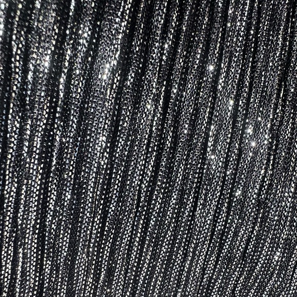 Express Metallic Shimmering Black Spaghetti Strap Tank Top Camisole - Picture 4 of 9